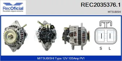 Alternador Mitsubishi LANCER V · Mitsubishi GALANT VII · Mitsubishi GALANT VII Saloon