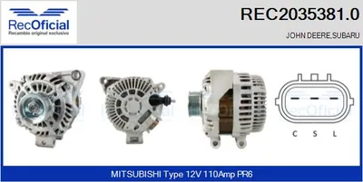 Alternador Subaru XV · Subaru FORESTER · Subaru IMPREZA Hatchback