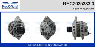 Alternador Jeep COMPASS · Dodge CALIBER · Dodge AVENGER