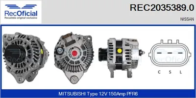 Alternador Nissan MICRA IV · Nissan NOTE