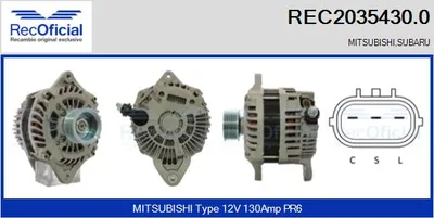 Alternador Subaru TRIBECA · Subaru OUTBACK