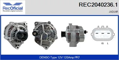 Alternador Jaguar XK 8 Coupe · Jaguar XK 8 Convertible · Jaguar XJ