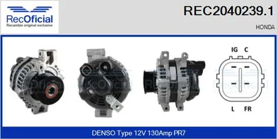 Alternador Honda ACCORD VI · Honda CR-V II · Honda ACCORD VII