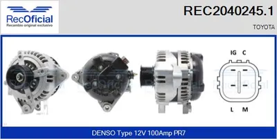 Alternador Toyota PREVIA II · Toyota AVENSIS VERSO · Toyota RAV 4 III
