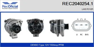 Alternador Land Rover DISCOVERY III · Land Rover RANGE ROVER SPORT I