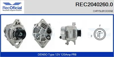 Alternador Chrysler VOYAGER / GRAND VOYAGER III · Dodge CARAVAN