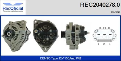 Alternador Jaguar XK 8 Coupe · Jaguar XK 8 Convertible · Jaguar S-TYPE II