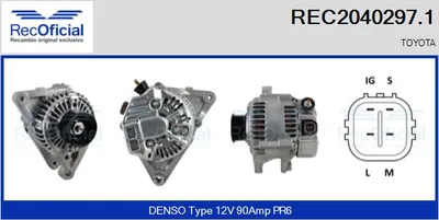 Alternador Toyota YARIS · Toyota COROLLA · Toyota COROLLA Saloon