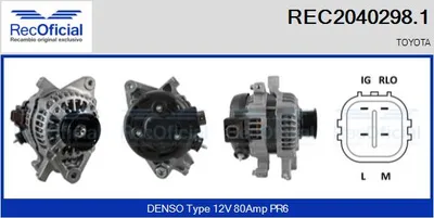 Alternador Toyota YARIS · Toyota URBAN CRUISER