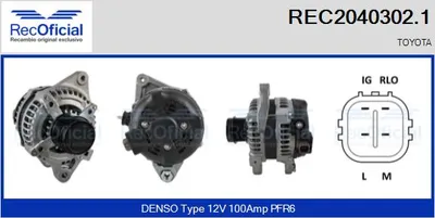 Alternador Toyota RAV 4 III · Toyota AURIS · Toyota AVENSIS Saloon
