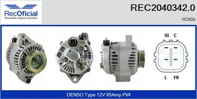 Alternador Honda CIVIC VI Fastback · Honda INTEGRA Coupe