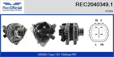 Alternador Honda CR-V III · Honda ACCORD VIII · Honda ACCORD VIII Estate
