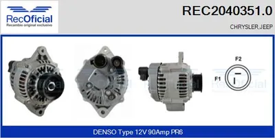 Alternador Jeep WRANGLER I · Jeep CHEROKEE