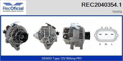 Alternador Toyota AVENSIS · Toyota AVENSIS Estate · Toyota AVENSIS Liftback