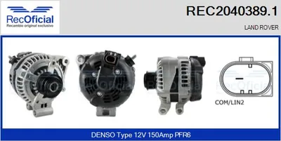 Alternador Land Rover RANGE ROVER SPORT I · Land Rover DISCOVERY IV