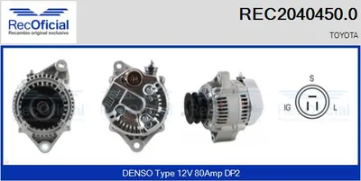 Alternador Toyota LAND CRUISER 80 · Toyota LAND CRUISER · Toyota LAND CRUISER Hardtop