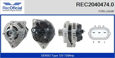 Alternador Jaguar XK 8 Coupe · Jaguar XK 8 Convertible · Jaguar S-TYPE II