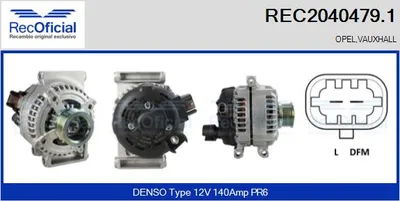 Alternador Opel ZAFIRA TOURER C · Vauxhall ZAFIRA Mk III