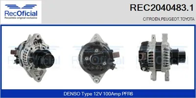 Alternador Toyota AYGO · Citroën C1 II · Peugeot 108
