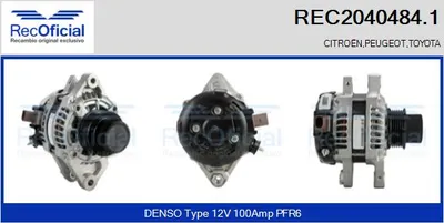 Alternador Toyota AYGO · Citroën C1 II · Peugeot 108