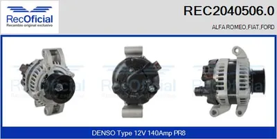 Alternador Fiat IDEA · Fiat DUCATO Bus · Fiat DUCATO Van