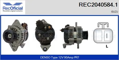 Alternador Isuzu D-MAX II · Isuzu D-MAX II Platform/Chassis