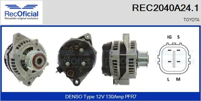 Alternador Toyota HIACE IV Van · Toyota LAND CRUISER PRADO · Toyota DYNA Platform/Chassis (KD_, LY_, _Y2_, _U3_, _U4_, _U6_, _U8