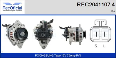 Alternador Kia PREGIO Van · Kia K2700