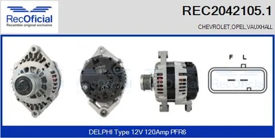 Alternador Chevrolet LACETTI · Chevrolet NUBIRA Saloon · Chevrolet NUBIRA Estate