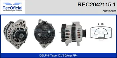 Alternador Chevrolet AVEO / KALOS Saloon · Chevrolet AVEO / KALOS Hatchback · Chevrolet SPARK