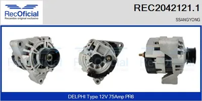 Alternador Ssangyong MUSSO · Ssangyong REXTON / REXTON II · Ssangyong KYRON