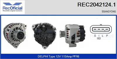 Alternador Ssangyong REXTON / REXTON II · Ssangyong KYRON · Ssangyong ACTYON I