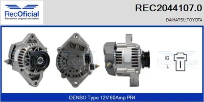 Alternador Daihatsu MOVE · Daihatsu SIRION · Daihatsu YRV