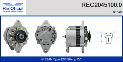 Alternador Nissan MICRA I · Nissan CHERRY III · Nissan SUNNY I