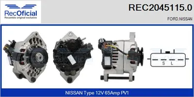 Alternador Nissan TERRANO II · Ford MAVERICK · Nissan PICK UP