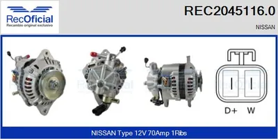 Alternador Nissan TRADE Bus · Nissan TRADE Platform/Chassis · Nissan TRADE Van