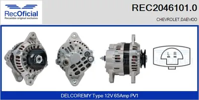 Alternador Daewoo MATIZ · Chevrolet MATIZ · Chevrolet AVEO / KALOS Hatchback