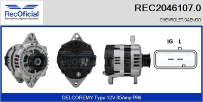 Alternador Daewoo KALOS · Daewoo LACETTI Hatchback · Chevrolet LACETTI