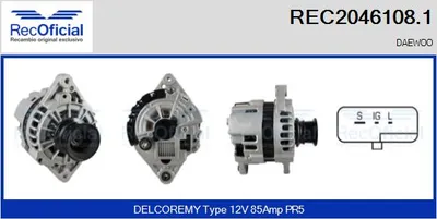 Alternador Daewoo ESPERO · Daewoo NEXIA · Daewoo NEXIA Saloon