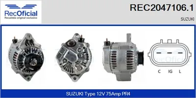 Alternador Suzuki JIMNY Closed Off-Road Vehicle · Suzuki IGNIS I · Suzuki LIANA