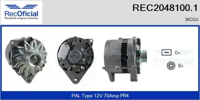 Alternador Skoda FAVORIT · Skoda FAVORIT Forman · Skoda FELICIA I