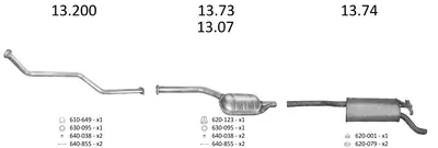 Sistema de gases de escape Mercedes-Benz 124 Saloon · Mercedes-Benz E-CLASS