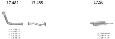 Sistema de gases de escape Opel KADETT E