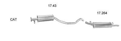 Sistema de gases de escape Opel VECTRA A Hatchback · Vauxhall CAVALIER Mk III Hatchback