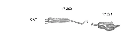 Sistema de gases de escape Opel ASTRA G Hatchback · Vauxhall ASTRA Mk IV Hatchback · Vauxhall ASTRA Mk IV Saloon