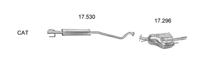 Sistema de gases de escape Opel ASTRA G Saloon · Opel ASTRA G CLASSIC Saloon