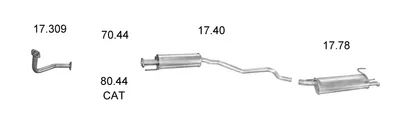 Sistema de gases de escape Opel ASTRA F Estate · Vauxhall ASTRA Mk III Estate · Opel ASTRA F Estate Van