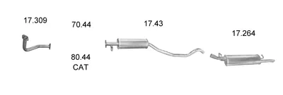 Sistema de gases de escape Opel VECTRA A Hatchback · Vauxhall CAVALIER Mk III Hatchback
