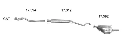 Sistema de gases de escape Opel ASTRA G Hatchback · Vauxhall ASTRA Mk IV Hatchback · Opel ASTRA G CLASSIC
