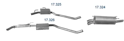 Sistema de gases de escape Opel OMEGA B Estate · Vauxhall OMEGA Estate · Vauxhall OMEGA Saloon